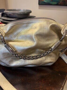 Furla Gold Metallic Handbag